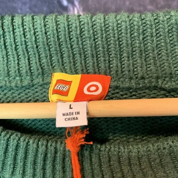 LEGO x Target Large Green Men's Textured Sweater Knit Size L - Picture 5 of 7